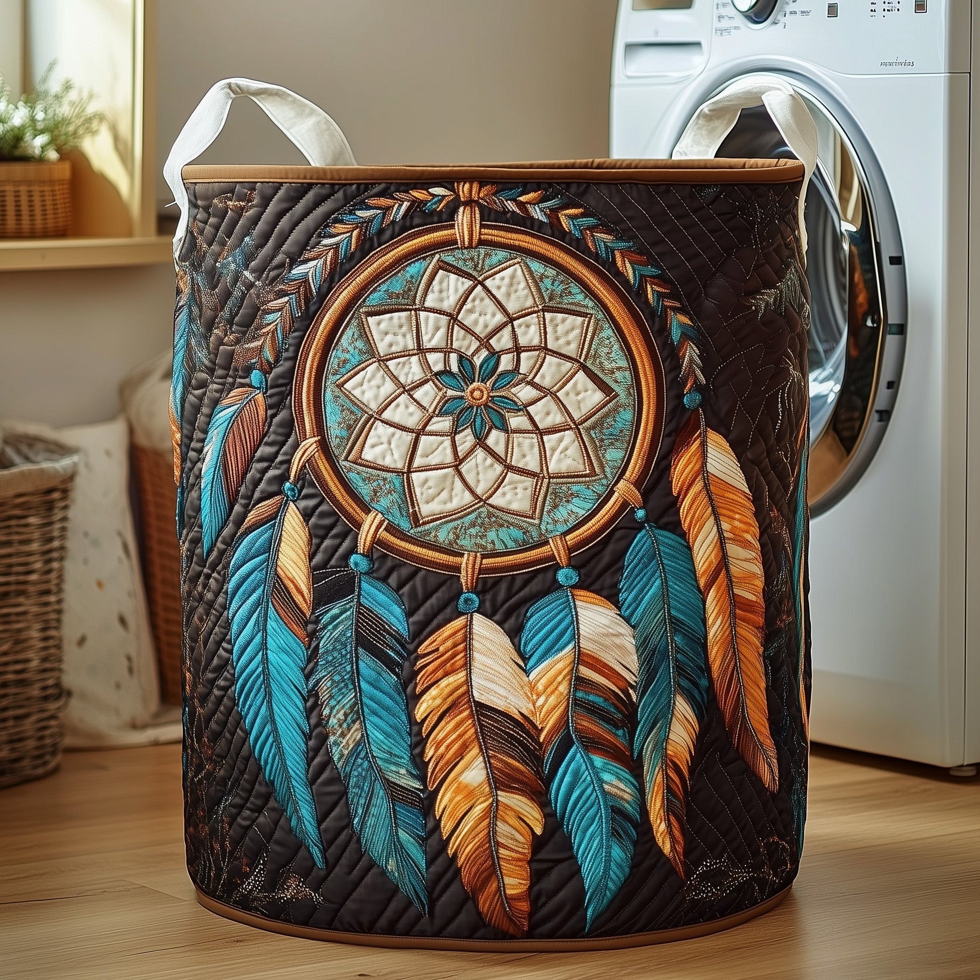 The Dreamcatcher Quilted Laundry Basket Tote 2415