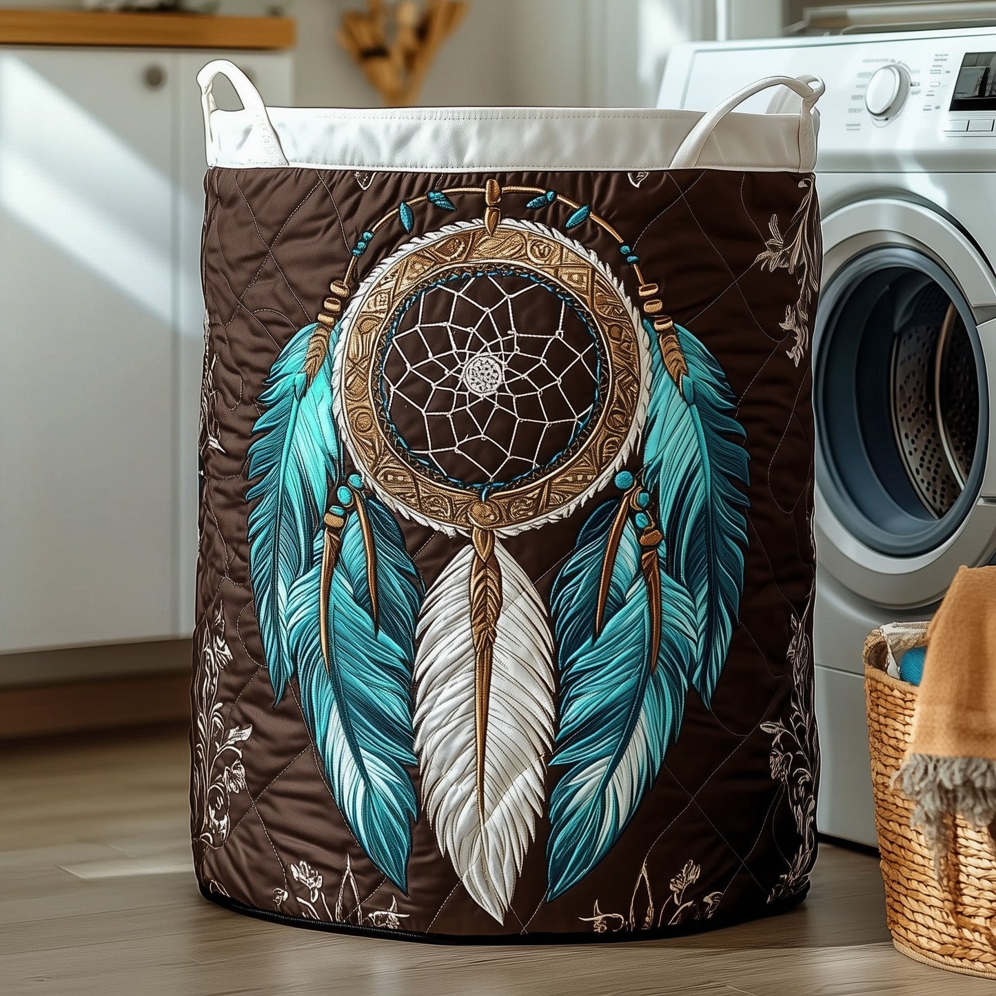 The Dreamcatcher Quilted Laundry Basket Tote 2416
