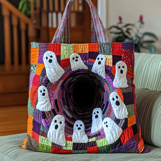 The Festive Ghost Quilted Tote