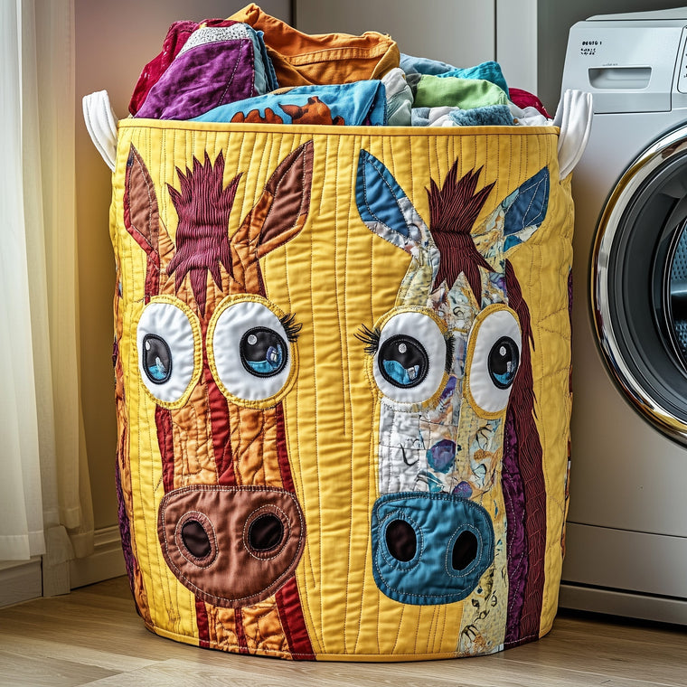 Donkey Whimsy Laundry Quilted Tote