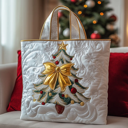 Christmas Tree Bow Tote Bag