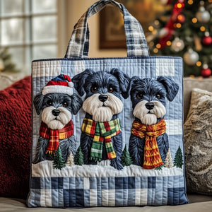 The Snowy Schnauzer Quilted Tote