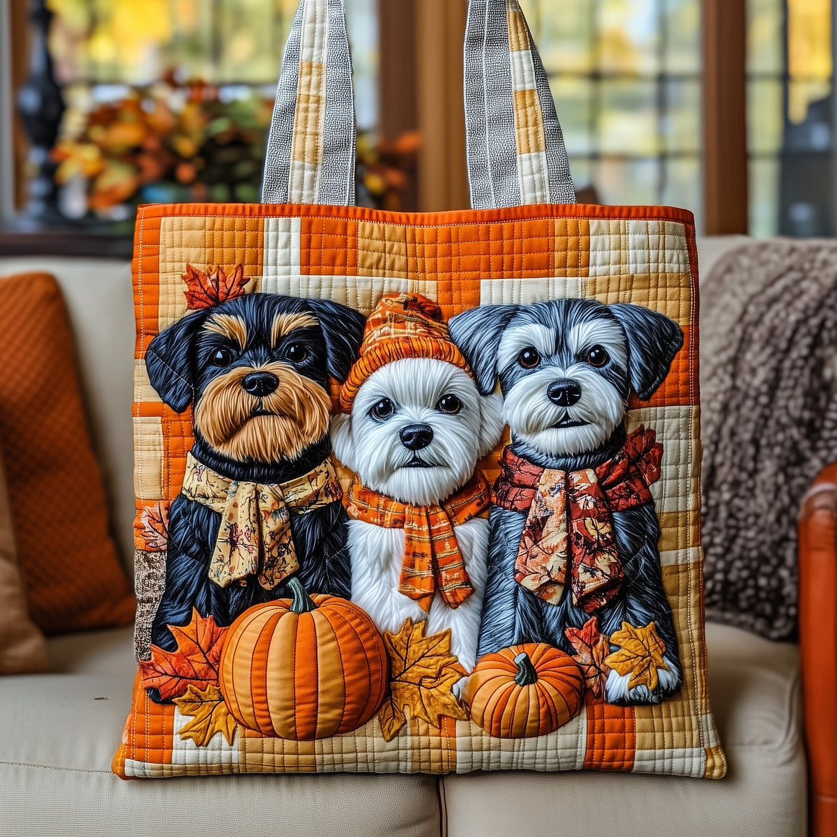 The Furry Fall Friends Quilted Tote
