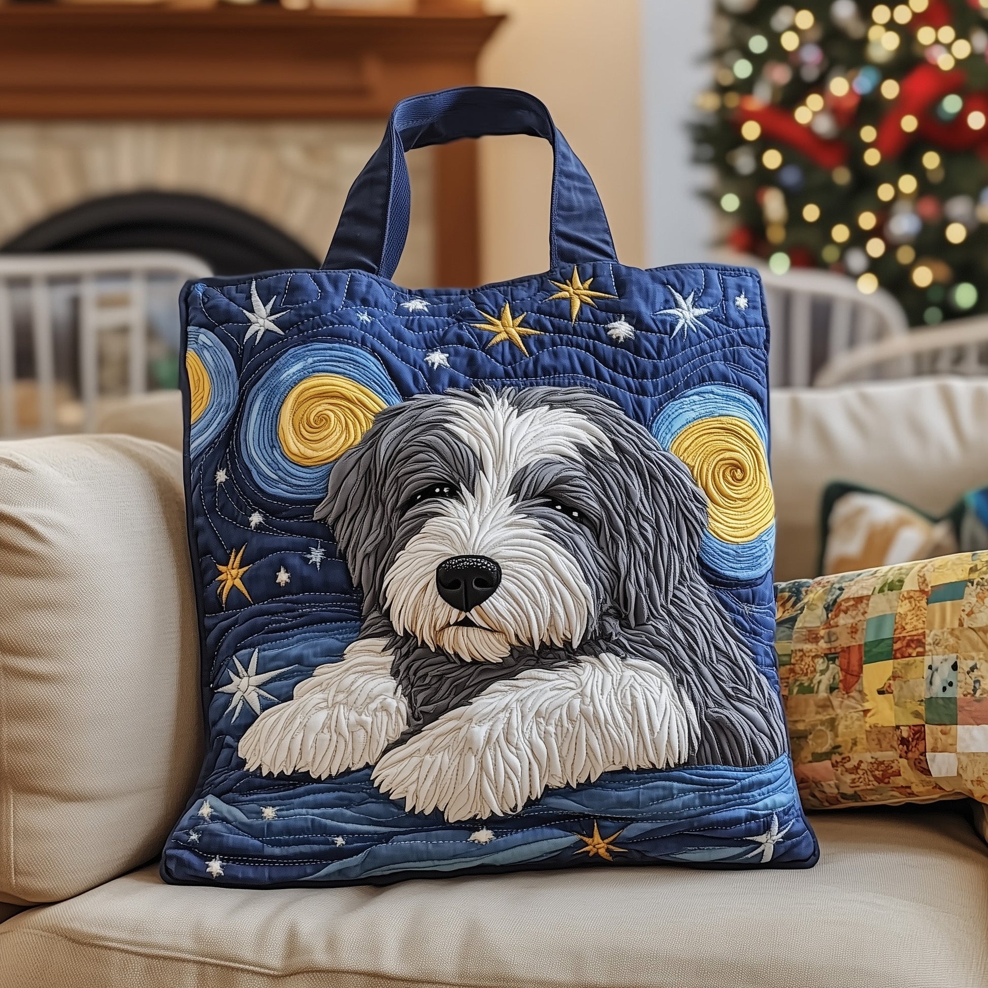The Starry Schnauzer Quilted Tote