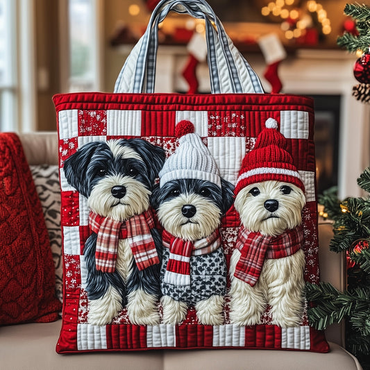 Schnauzer Dogs Holiday Tote Bag