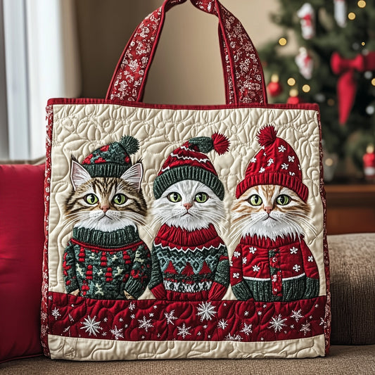 Everyday Holiday Cat Quilted Tote