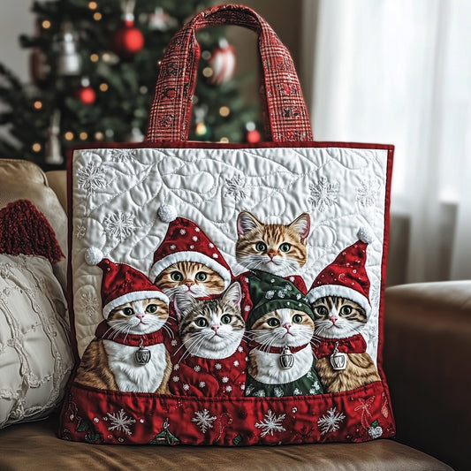 Everyday Festive Cat Quilted Tote