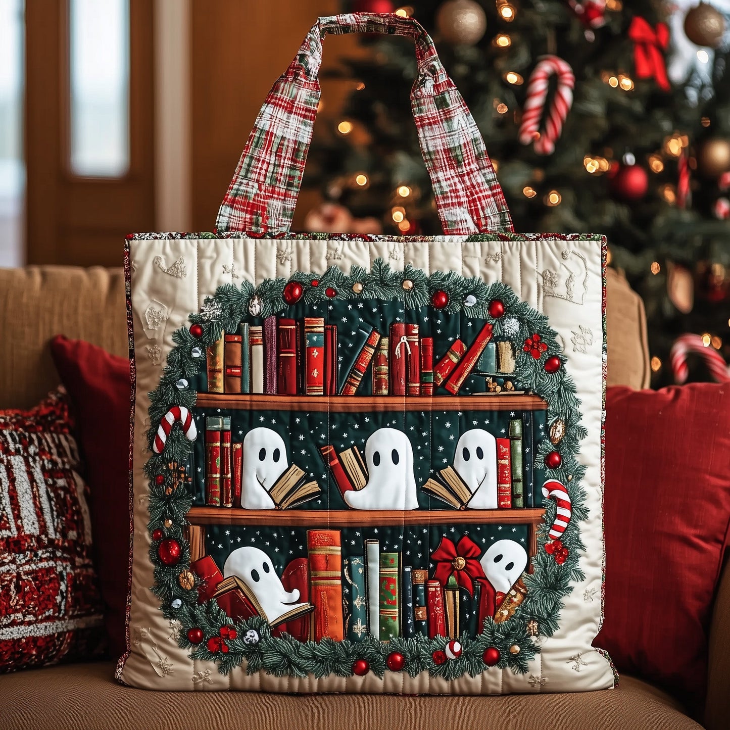 Everyday Holiday Bookworm Quilted Tote