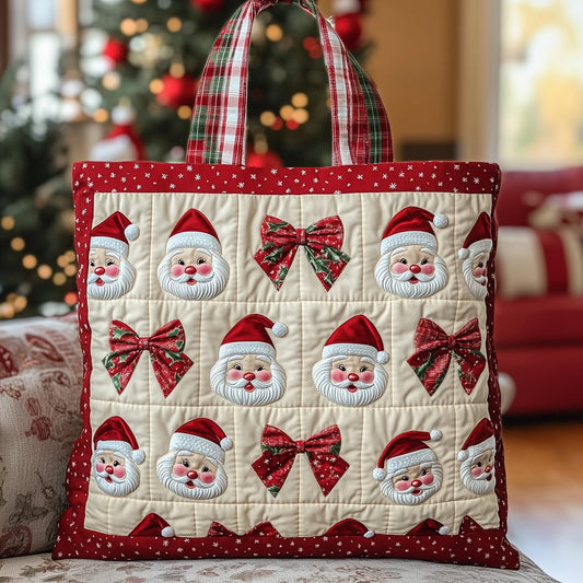 The Yuletide Santa Quilted Tote
