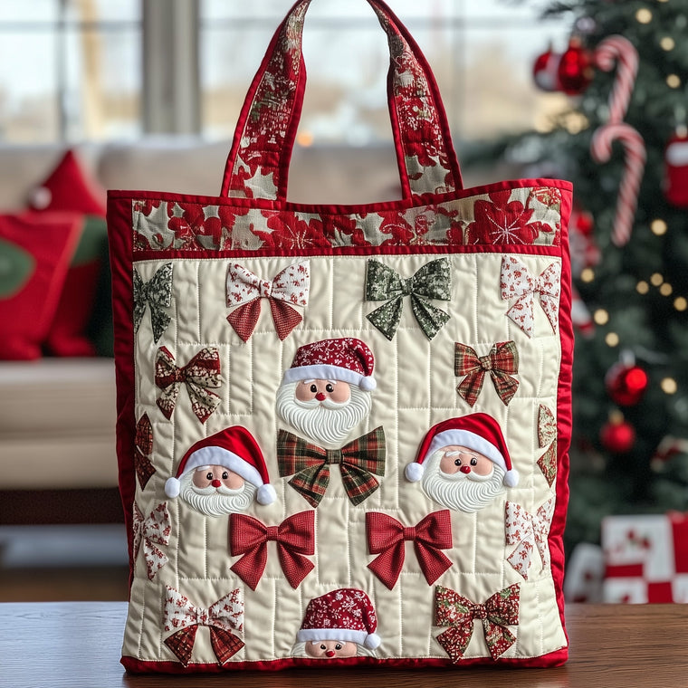Santa Claus Bows Tote Bag