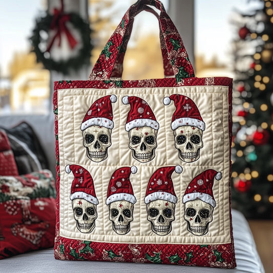 The Holiday Skull Quilted Tote