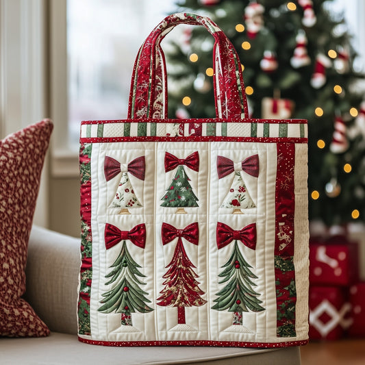 The Holiday Bow Quilted Tote