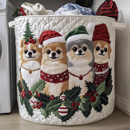Jolly Pomeranian Laundry Quilted Tote