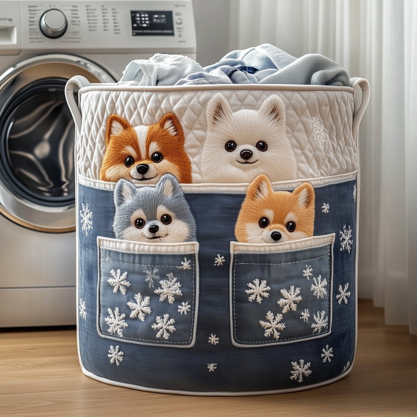 Pomeranian Charm Laundry Tote Bag