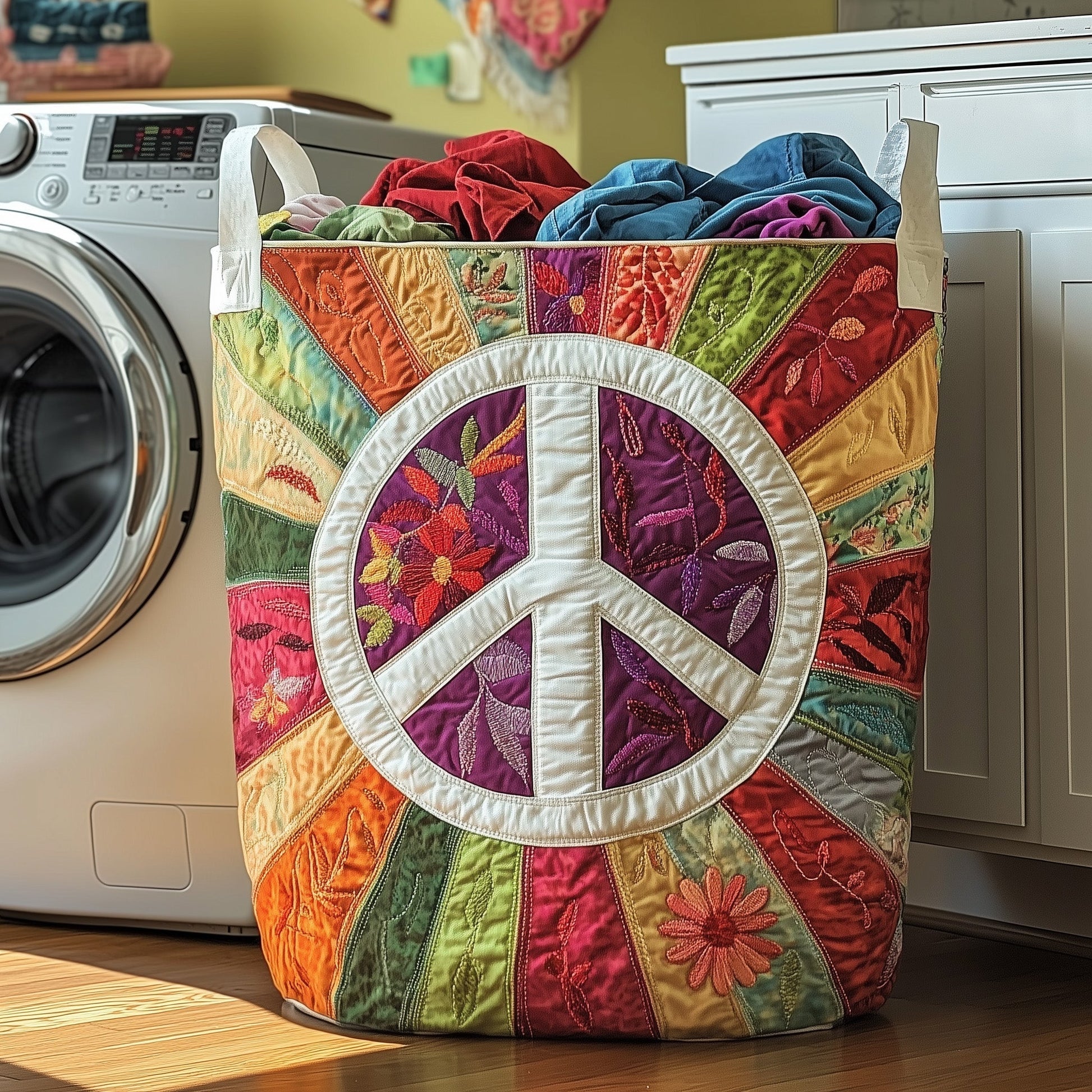 Groovy Vibes Laundry Quilted Tote