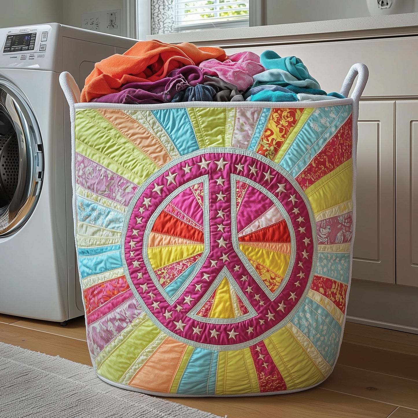 Groovy Vibes Laundry Tote Bag