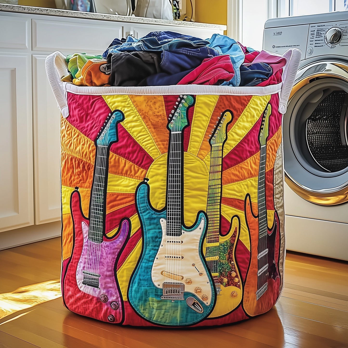 Groovy Strings Laundry Quilted Tote