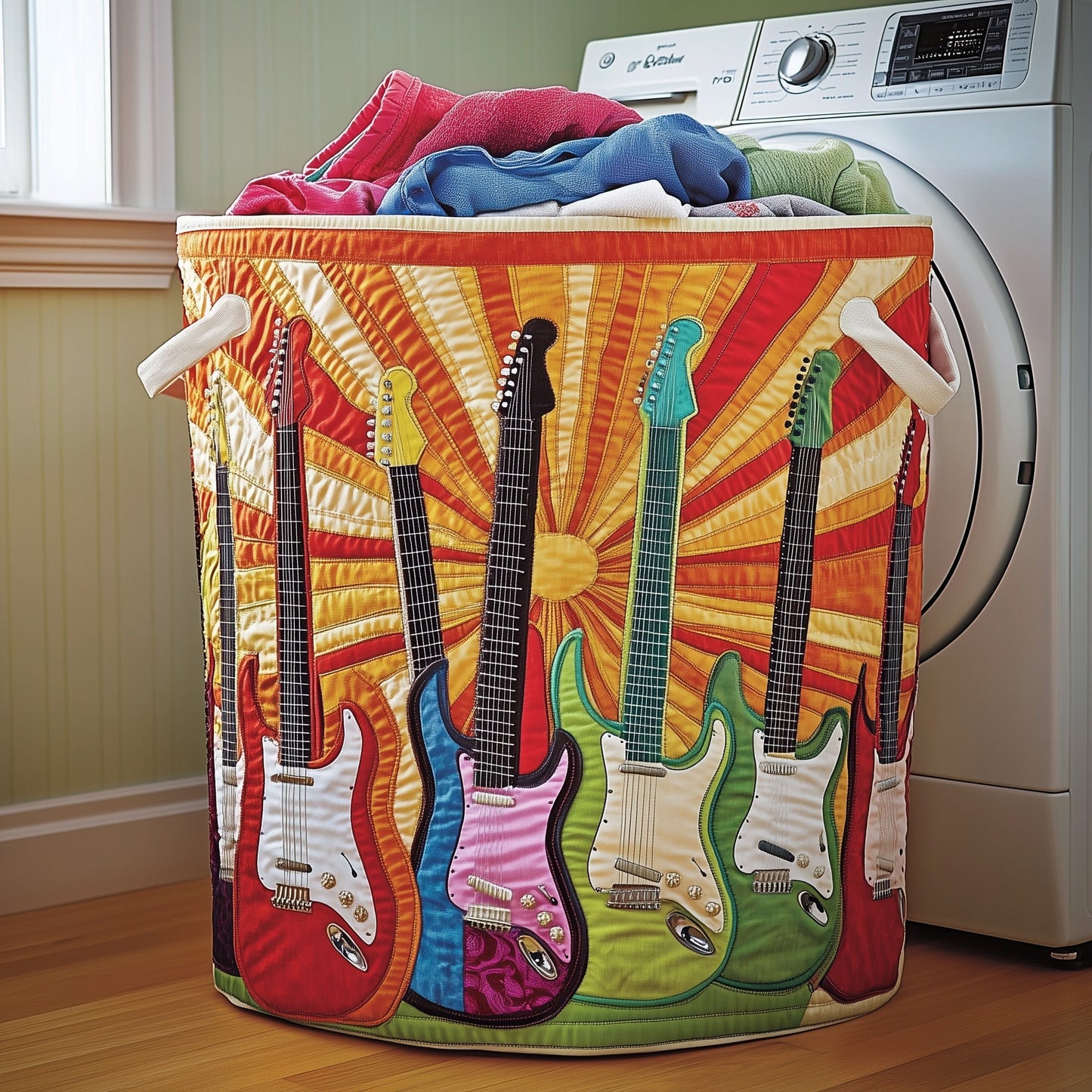 Everyday Electric Guitar Quilted Tote