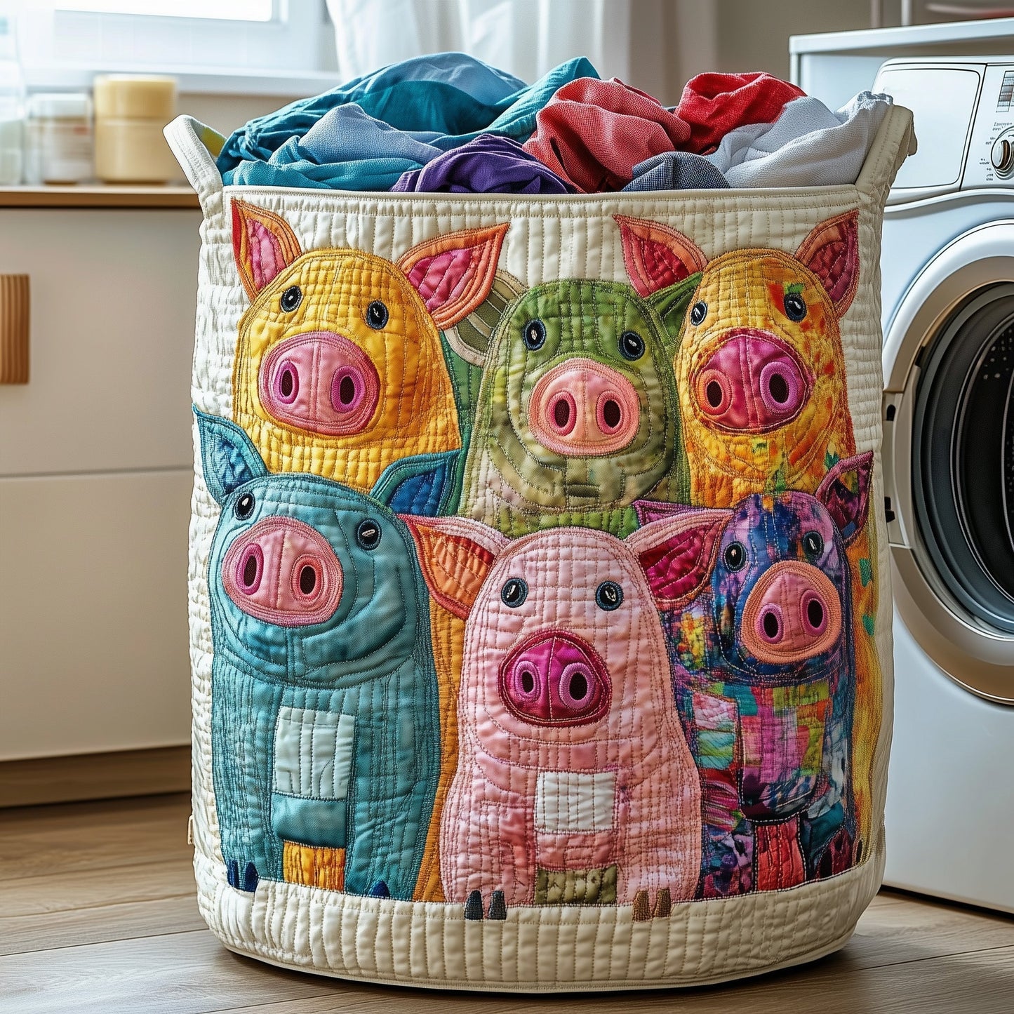 Pasture Piglet Laundry Tote Bag