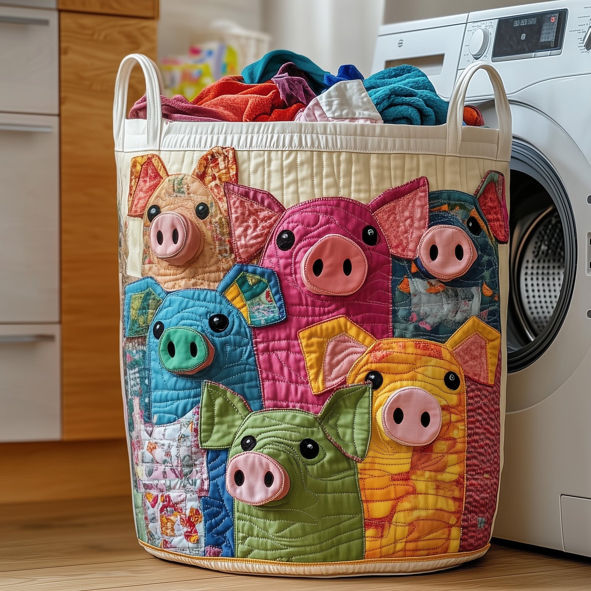 Everyday Pig Quilted Tote Bag