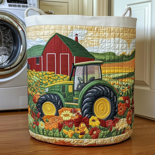 The Prairie Breeze Quilted Laundry Basket Tote 3287