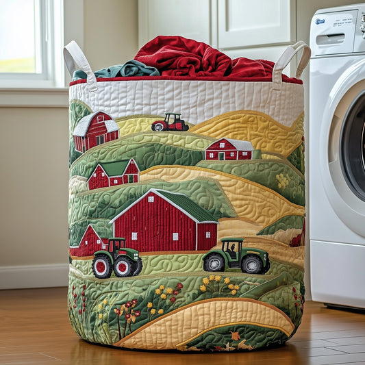 The Prairie Breeze Quilted Laundry Basket Tote 3289