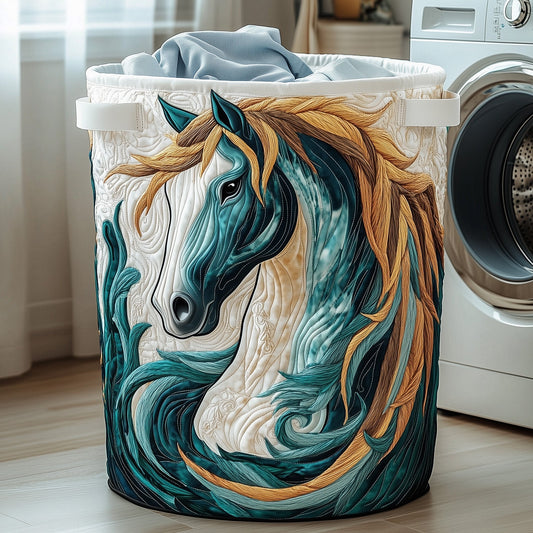 The Majestic Horse Quilted Laundry Basket Tote 3430