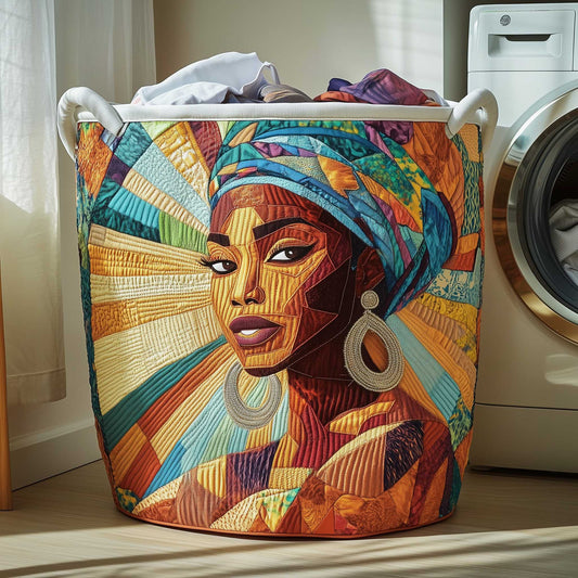 The Golden Glow Quilted Laundry Basket Tote 3504