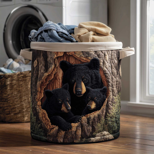 The Woodland Charm Quilted Laundry Basket Tote 3883