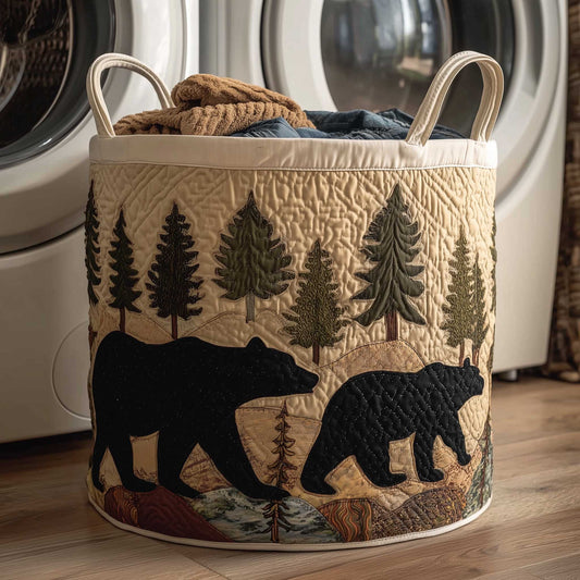 The Woodland Charm Quilted Laundry Basket Tote 3886