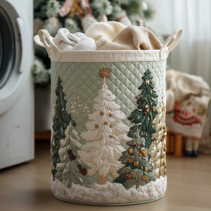 The Christmas Tree Quilted Laundry Basket Tote 3918