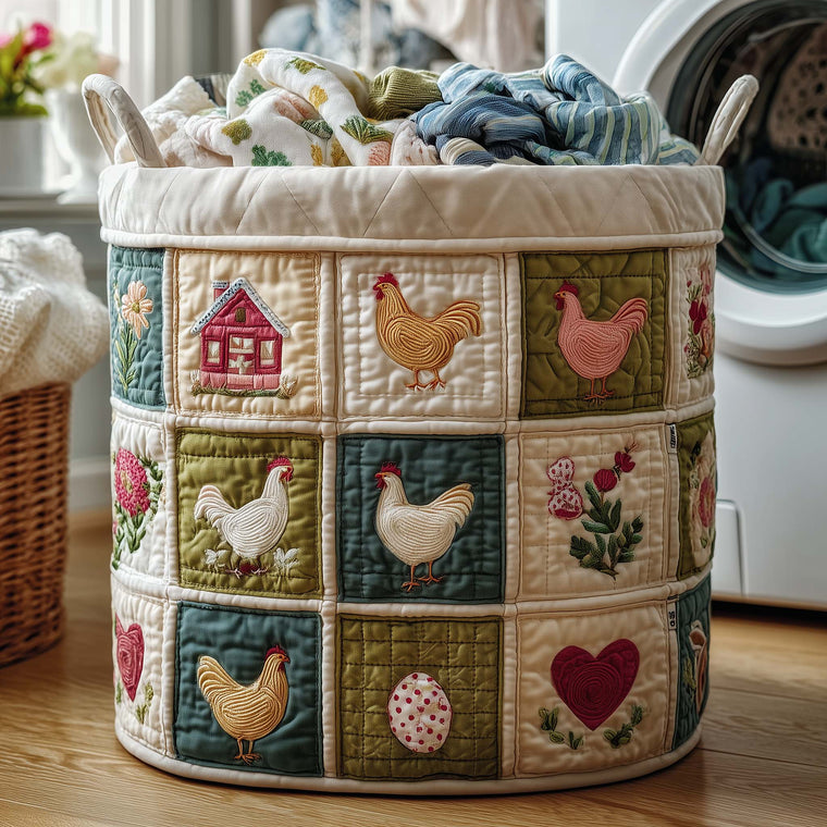 The Coop Sweeties Quilted Laundry Basket Tote 7048