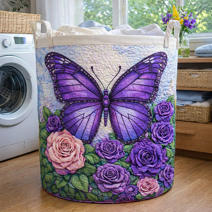The Meadow Flutter Quilted Laundry Basket Tote 7754