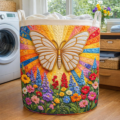 The Meadow Flutter Quilted Laundry Basket Tote 7755