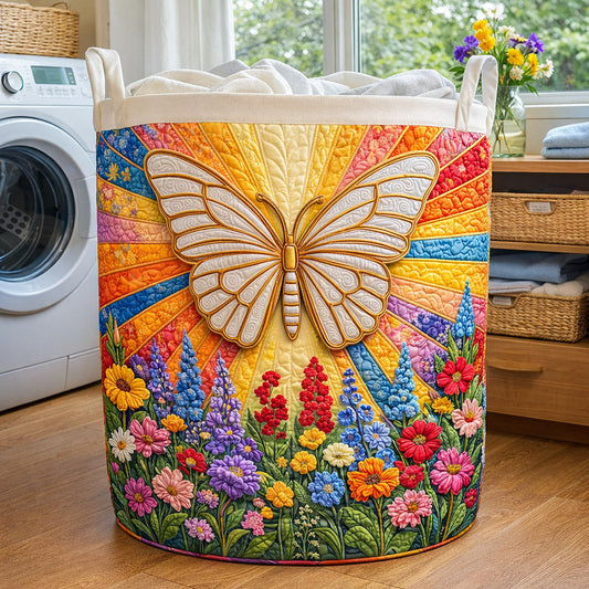 The Meadow Flutter Quilted Laundry Basket Tote 7755