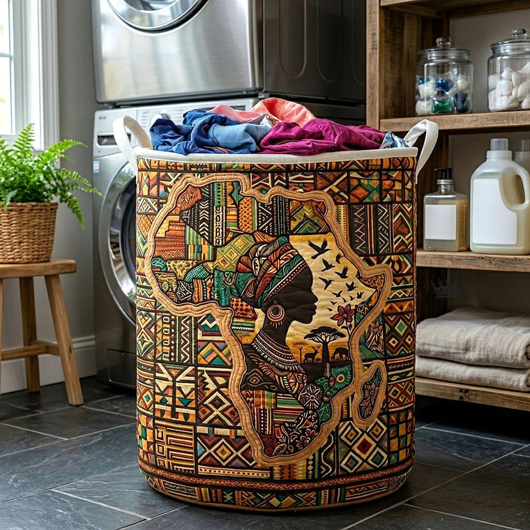 The Africa Legacy Quilted Laundry Basket GFTOTP18140C1 Tote