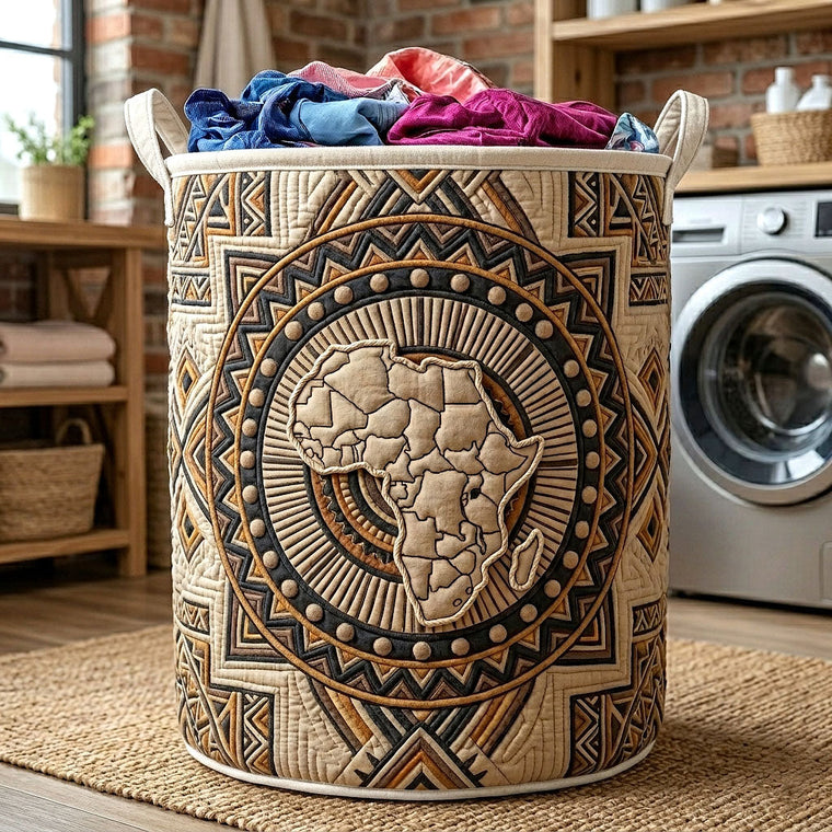 The Africa Legacy Quilted Laundry Basket Tote 8142