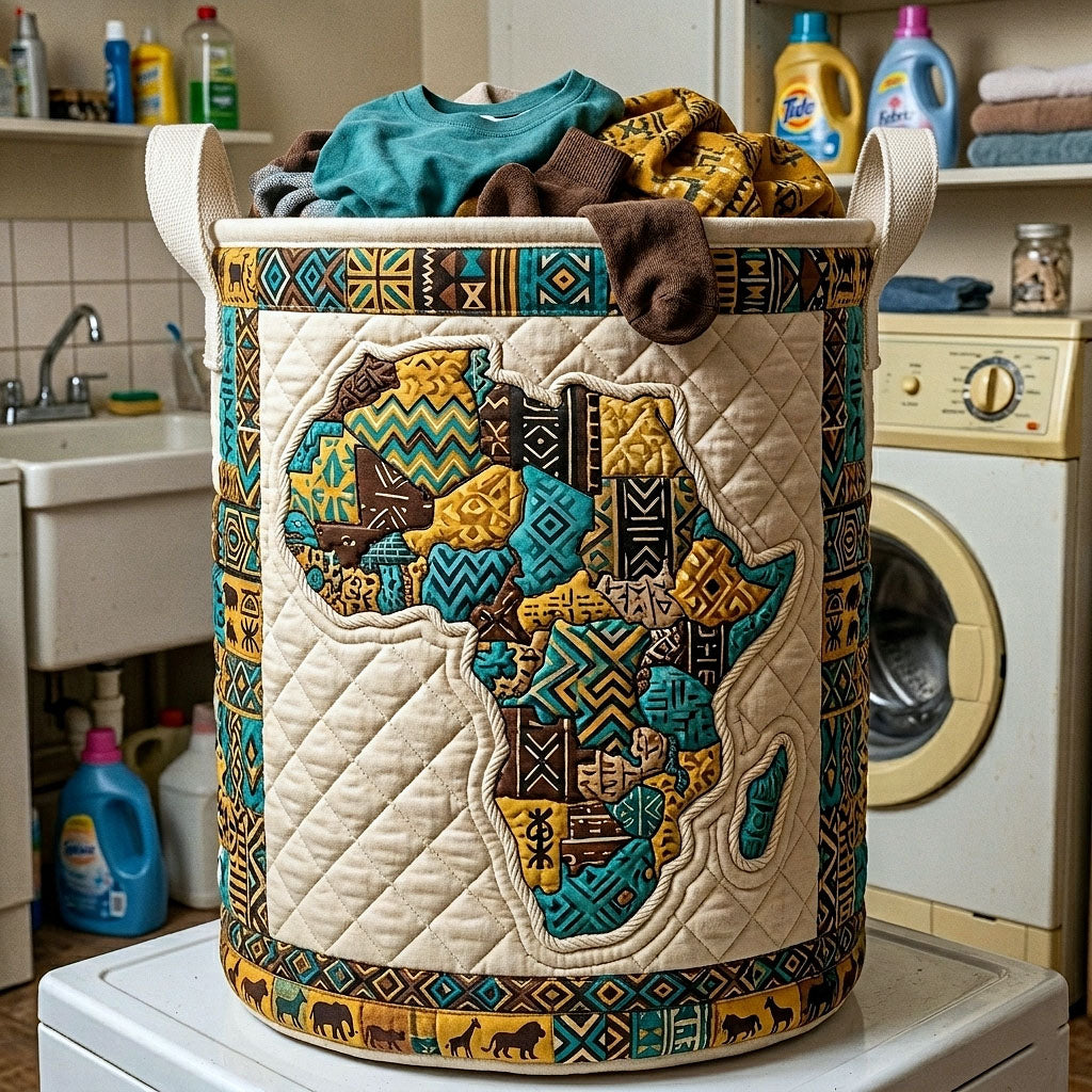 The Africa Legacy Quilted Laundry Basket Tote 8143