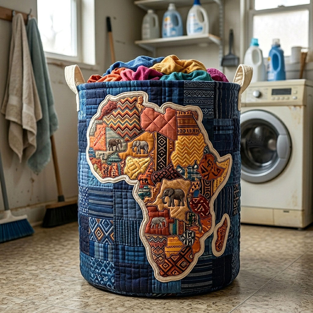 The Africa Legacy Quilted Laundry Basket Tote 8145