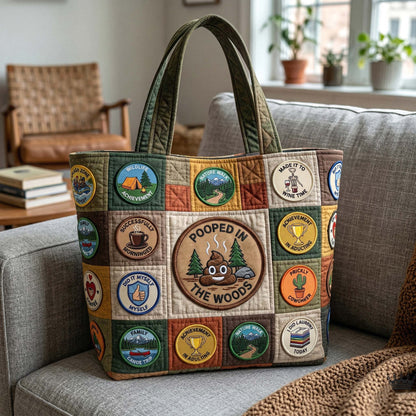 Merit Badge Patchwork Quilted Tote