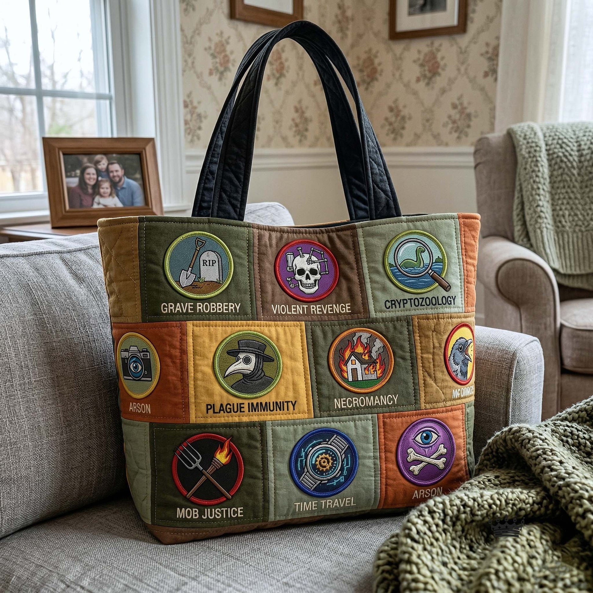 Merit Badge Patches Tote Bag