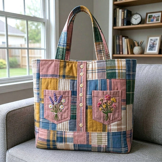 The Patchwork Floral Quilted Tote