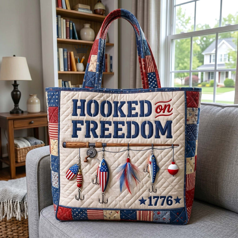 Hooked On Freedom Quilted Tote