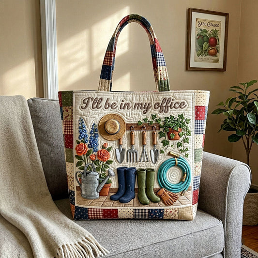 The Garden Tools Quilted Tote