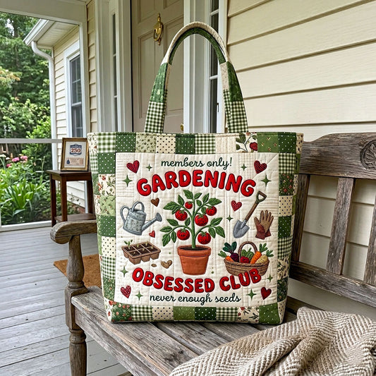 The Gardening Obsessed Quilted Tote