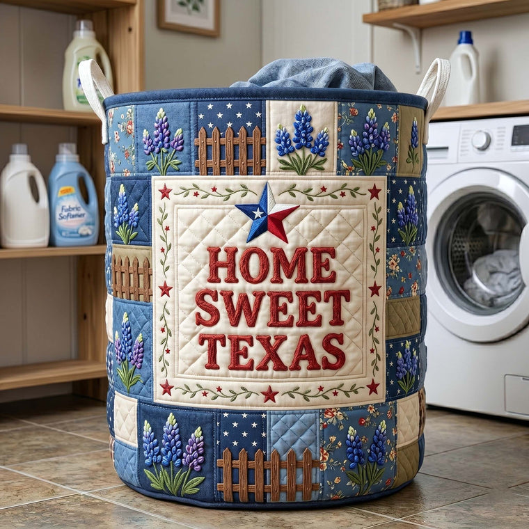 The Texas Pride Quilted Laundry Basket Tote 9128