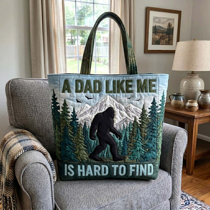 Sasquatch Forest Mountains Quilted Tote