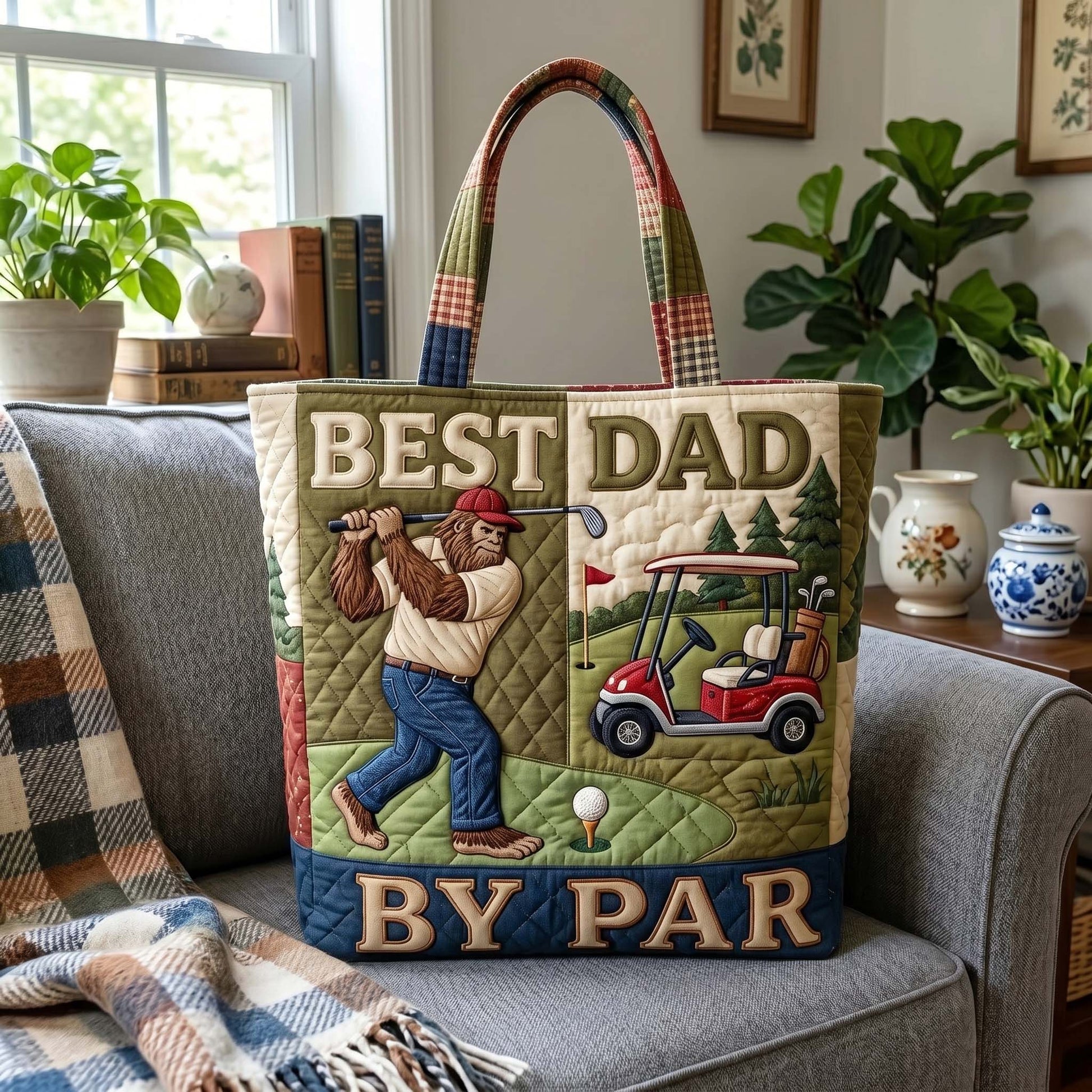 The Sasquatch Golf Quilted Tote