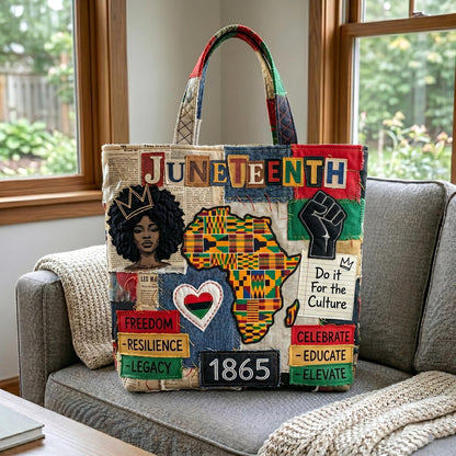 Juneteenth Celebration Patchwork Quilted Tote