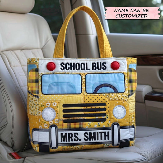 The School Bus Quilted Tote